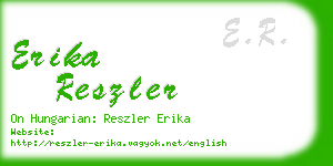 erika reszler business card